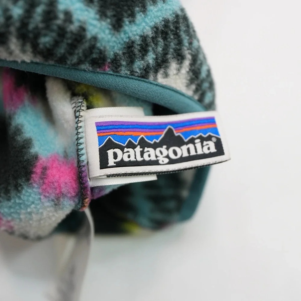 PATAGONIA Synchilla Snap-T Timber Twist Pullover‎ Girl's Size Large 12 Vtg